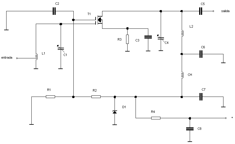 Preamplificador recepción RF para 26-31 Mhz 